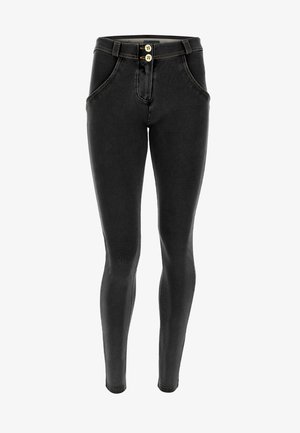 Freddy WR.UP® PUSH-UP SHAPING REGULAR WAIST - Jeans Skinny - jeans nero cuciture gialle