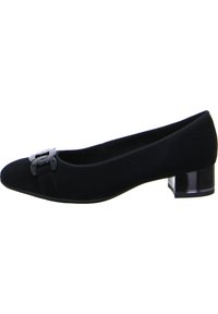 Escarpins Femme Ara Graz - Cuir Vernis Crocodile, Talon Bloc 3,5 Cm, Largeur Large, Confort Highsoft
