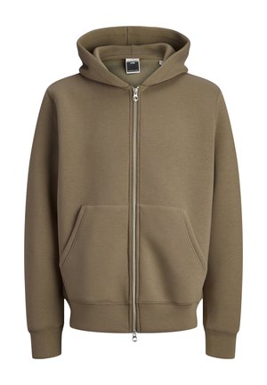 Tröja med dragkedja - braun