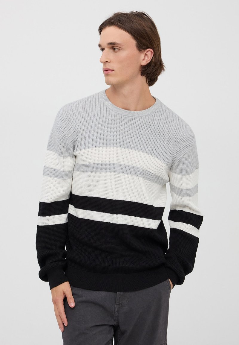 Terranova A RIGHE LEGGERA IN PUNTO RISO - Maglione - grigio chiaro melange