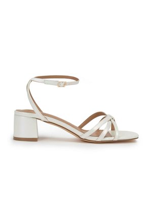 BLOCK HEEL - Sandals - white