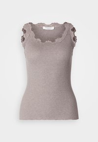 BABETTE U NECK - Top - brown melange