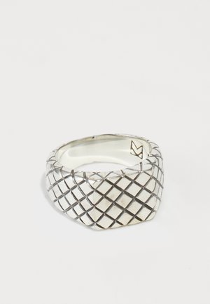 QUILTED SIGNET UNISEX - Ring - silver coloured