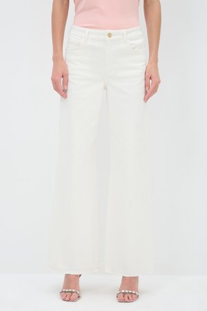 WIDE  - Flared Jeans - white
