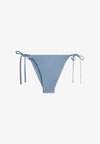 MEDIUM-COVERAGE STRIPE BIKINI BRIEFS WITH TIES - Bas de bikini - light blue