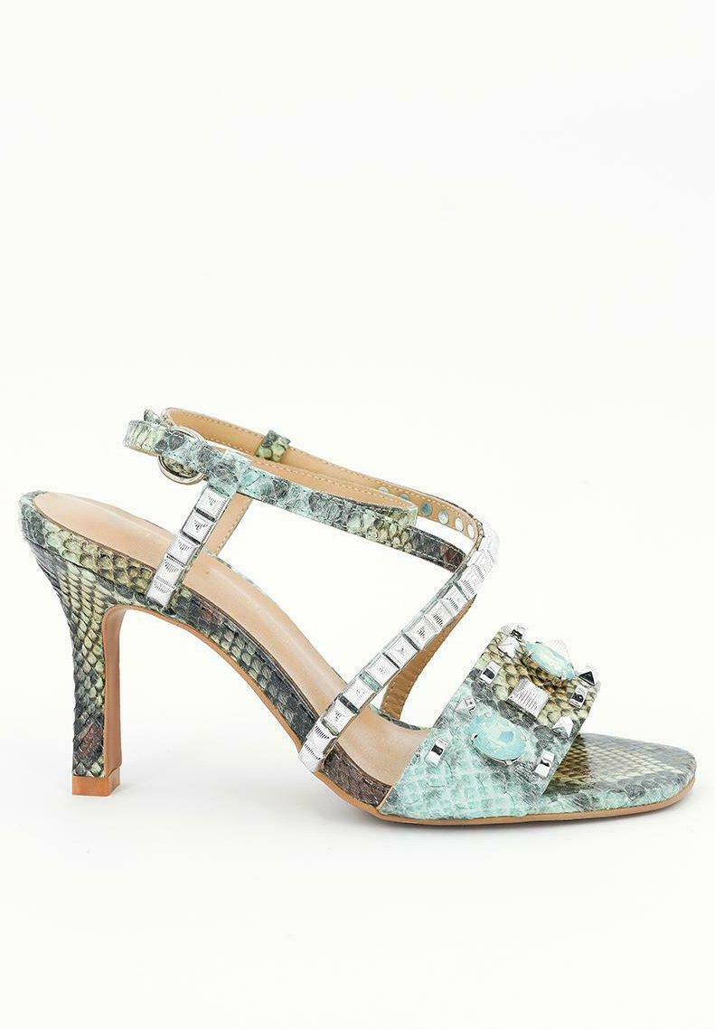 Alma en Pena ESMERALDA - Sandalias de tacón - green/verde - Zalando.es