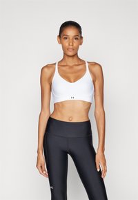 Under Armour LOW BRA - Light support sports bra - white/black
