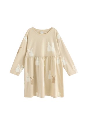 TRICOT AOP - Trikoomekko - light beige