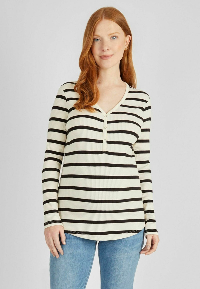 JoJo Maman Bébé STRIPE MATERNITY NURSING POPPER FRONT Longsleeve