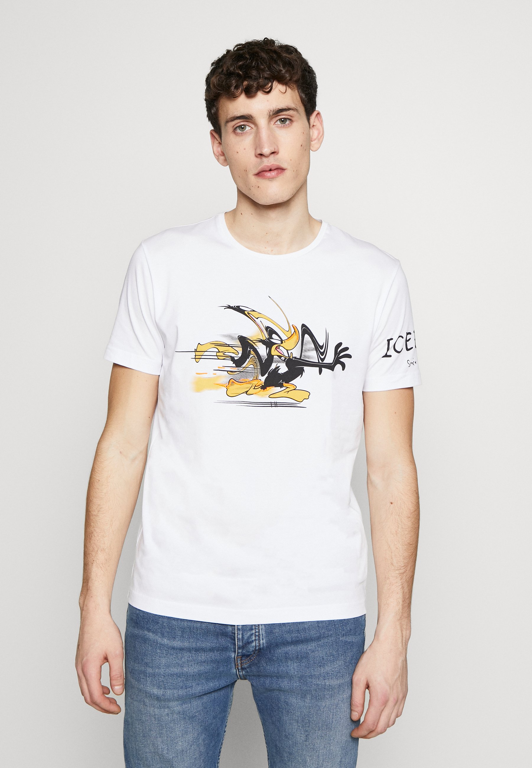 Iceberg T shirt print bianco otticowit Zalando.nl Iceberg T shirt print bianco ottico Zalando.nl