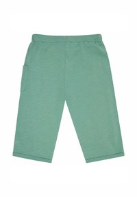 Hellgrüne Sportshorts aus weichem Stoff. Mit einem dehnbaren Bund und einer Seitentasche, in lockerer Passform und geradem Schnitt.