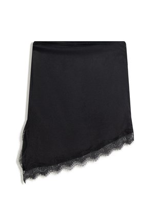 WITH TRIM  - sukňa v tvare A - black