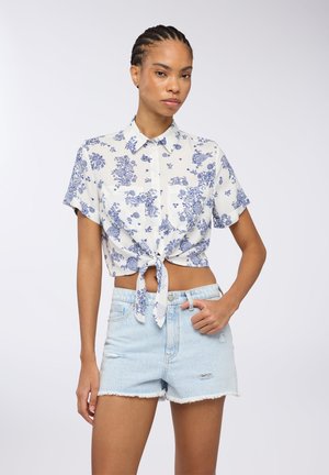 Terranova CROP NODO PAISLY - Camicia - var bianco lana