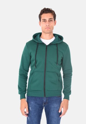 CAPPUCCIO - Felpa con zip - petrolio