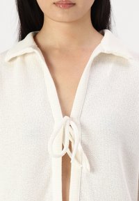 Gina Tricot TIE FRONT CARDIGAN - Kardigan - ecru