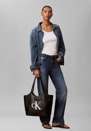 Calvin Klein, BOLD - Veľká kabelka - black/white