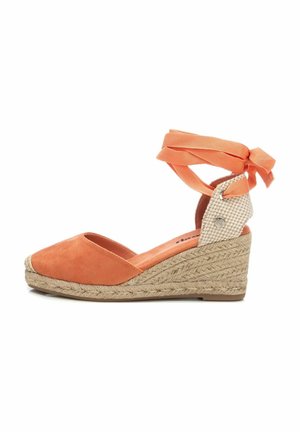 Zapatos de salón con cordones - coral