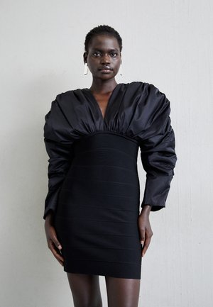 Hervé Léger RUCHED MINI DRESS - Kokteilinė suknelė / vakarėlių suknelė - black