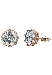 Oorbellen - couleur or rose / cristal