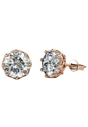 Boucles d'oreilles - couleur or rose / cristal