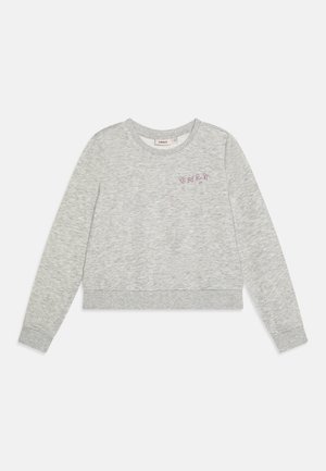 Kids ONLY KOGCELESTE LIFE SHORT O-NECK - Sweatshirt - light grey melange/violet