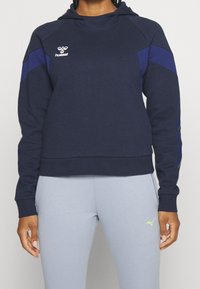 Hummel Felpa con cappuccio - blue