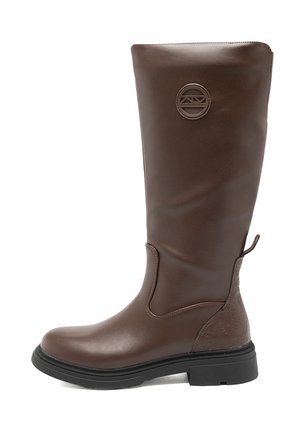 Stivali con plateau - coffee