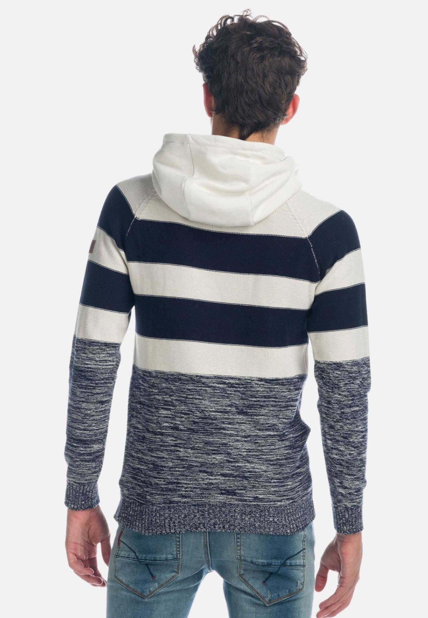 Punto Hombre | Jersey Texturizado Con Capucha Jersey De Punto Clouddancer |  Jack Jones • Yoga Granada