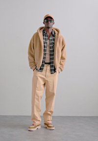 DSQUARED2 ICON RELAX TEDDY ZIPPED HOODIE - Overgangsjakke - camel