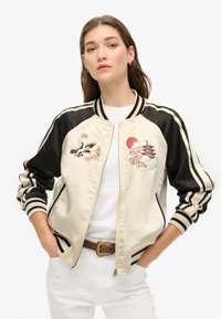 Superdry & Co SUKAJAN EMBROIDERED - Bomberjakke - sandshell beige