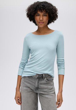 OPUS, SLIM FIT RIBBED TEXTURE - Maglietta a manica lunga - dusty aqua