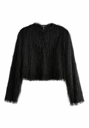 FRINGE BOLERO - Chaqueta de invierno - black