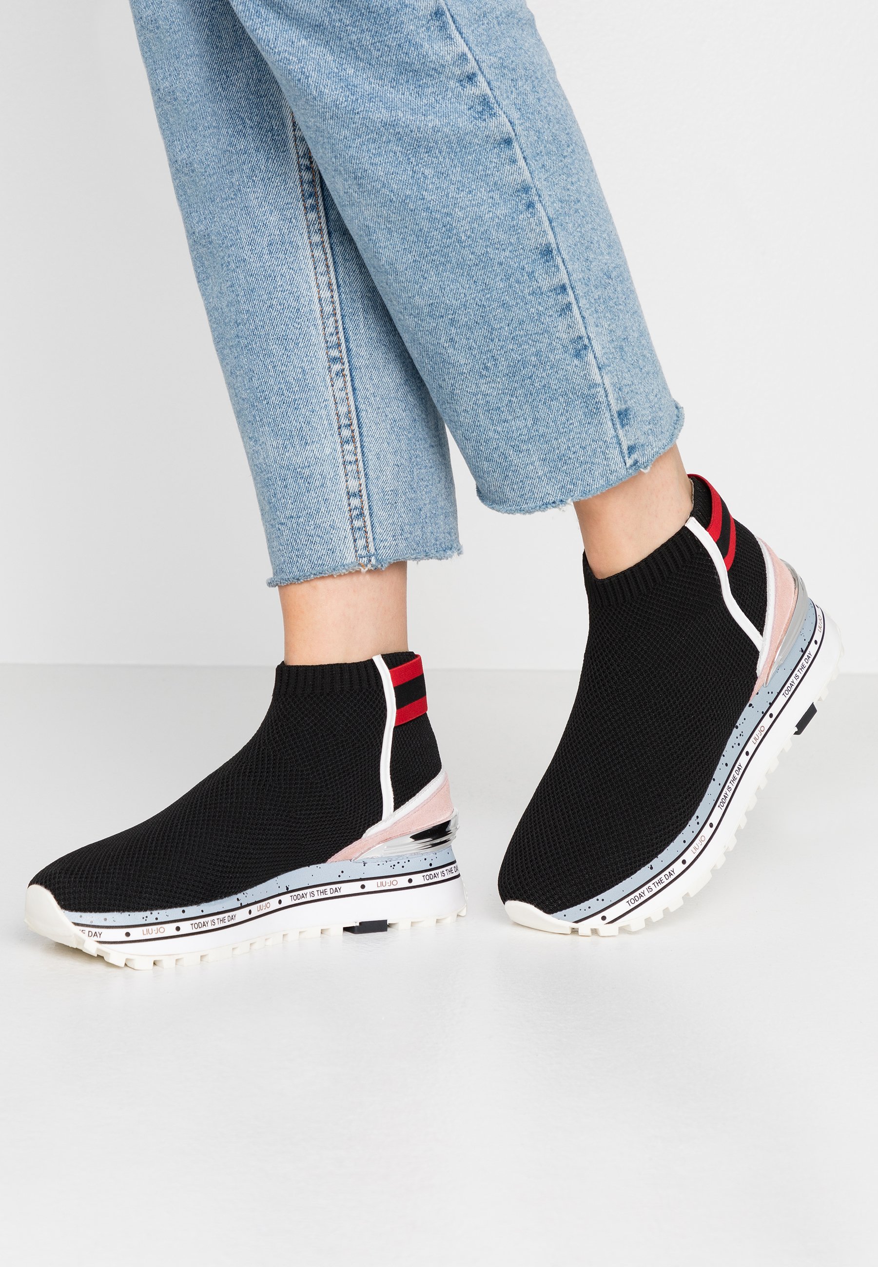 Liu Jo Jeans MAXI - Sneakers hoog - black/Zwart - Zalando.be