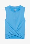 HIGH NECK SLEEVELESS TOP WITH WRAP FRONT - Μπλούζα - blue