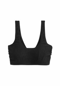 CROP - Bikini felső - black rib