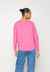 ONLY ONLRICA LIFE L/S V-NECK - Pulóver - azalea pink