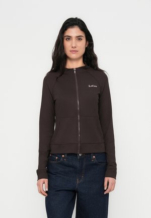 SIMONE JACKET - Cipzáras pulóver - dark brown