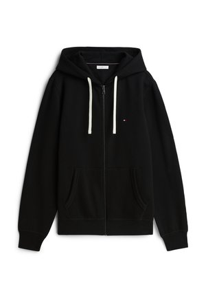 Tommy Hilfiger, ESSENTIAL FLEECE HOODED REG ZT - Φούτερ με φερμουάρ - black