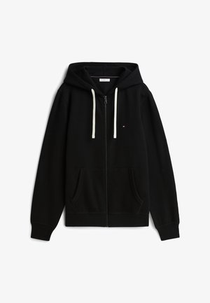 Tommy Hilfiger, ESSENTIAL FLEECE HOODED REG ZT - Φούτερ με φερμουάρ - black