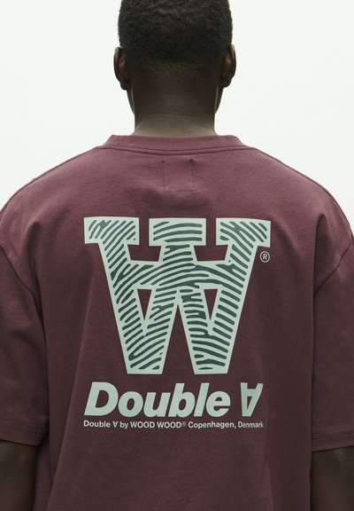 WOOD WOOD WWLIAM  AANEUE - T-shirt imprimé - decadent chocolate