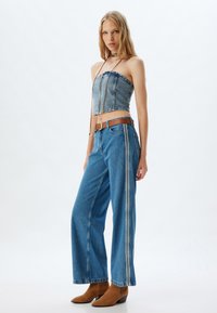 Koton WIDE LEG - Flared jeans - blue denim