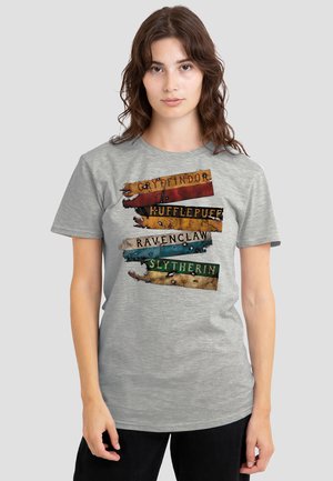 Cotton Soul, HARRY POTTERBURNT BANNERS - Print T-shirt - mottled light grey
