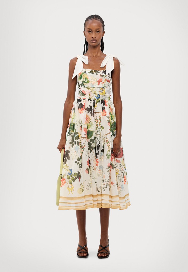 alice olivia haven flared midi dress HAVEN FLARED MIDI DRESS in IVY ROMANCE