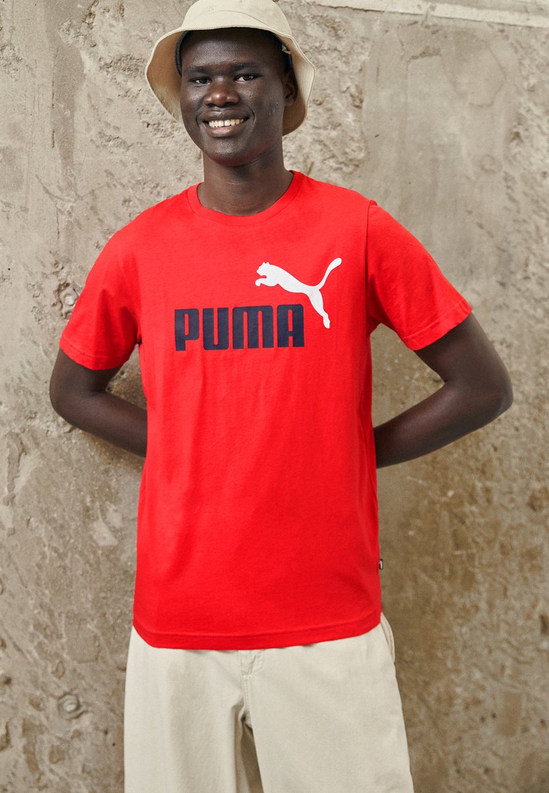 Puma ESS COL LOGO - Marškinėliai su spaudiniu - high risk red