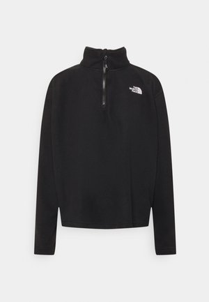 PLUS GLACIER CROP - Felpa in pile - black