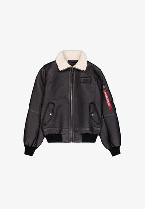 Alpha Industries, Kunstlederjacke - black