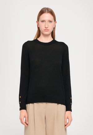 BUTTON SLEEVE - Pullover - black
