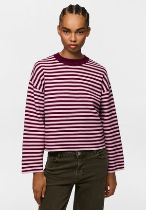 Pieces, KNIT PCJASSY STRIPE - Pullover - raspberry radiance