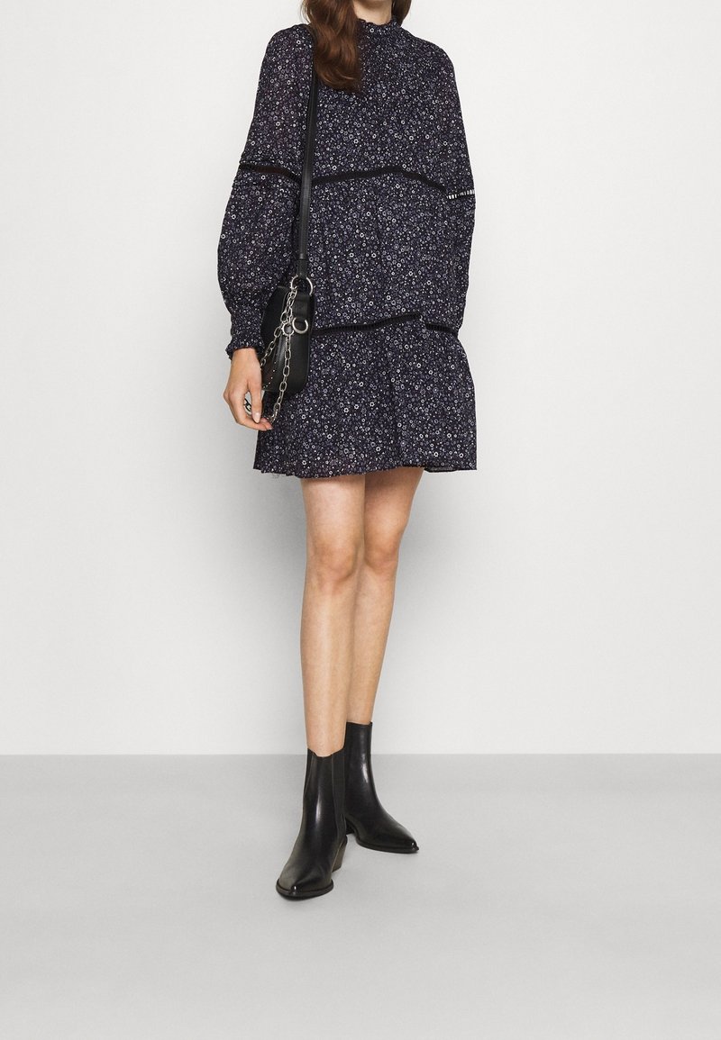 michael kors purple floral dress Michael Kors // Collection Silk Floral Dress VSP Consignment