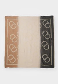 TWINSET SCARF - Foulard - nero/old white/sandy brown